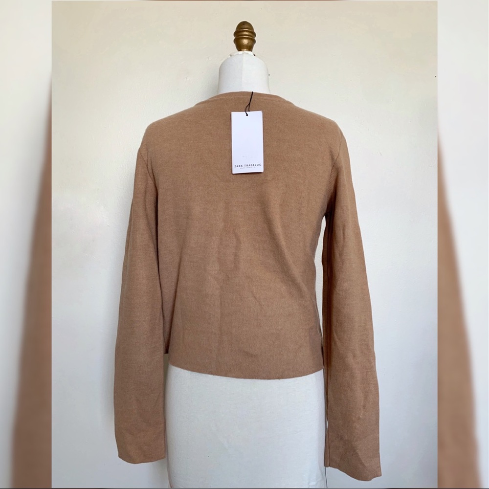 ZARA Sweater NWT Fall Pearls Knit Top NEW - Picture 4 of 4